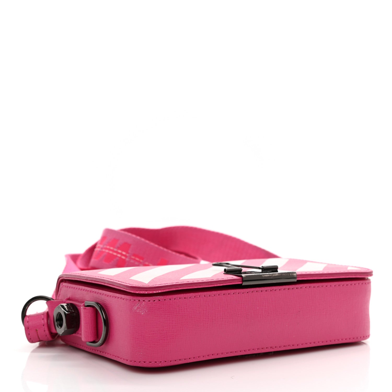 Belt Bag Off White Fuchsia Belt Off-White Saffiano Striped Mini