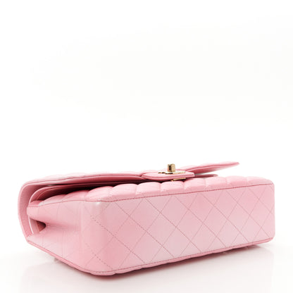Chanel Pearly Lambskin Ombre Quilted Medium Double Flap Pink 4 of 11
