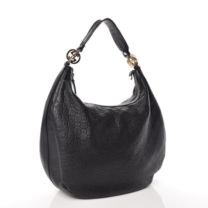 Gucci Guccissima Large GG Twins Hobo Black 3 of 16