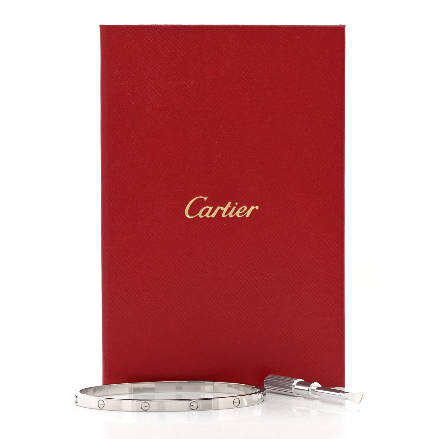 Cartier 18K White Gold Small LOVE Bracelet 18 8 of 8