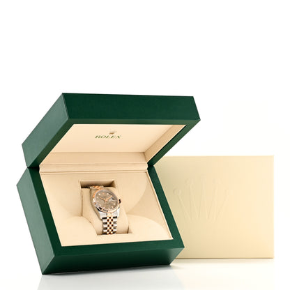 Rolex Stainless Steel 18K Everose Gold Diamond 36mm Oyster Perpetual Datejust Watch Silver 116231 5 of 5