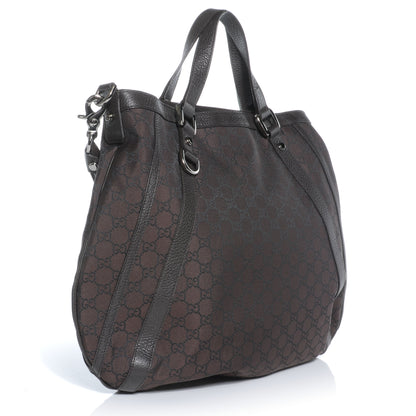 Gucci Nylon Monogram Medium Abbey Convertible Tote Dark Brown 3 of 8