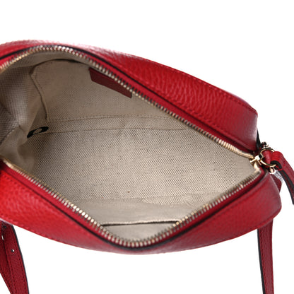 Gucci Dollar Calfskin Bi-Color Small Soho Disco Bag New Rosette Hibiscus Red 4 of 12