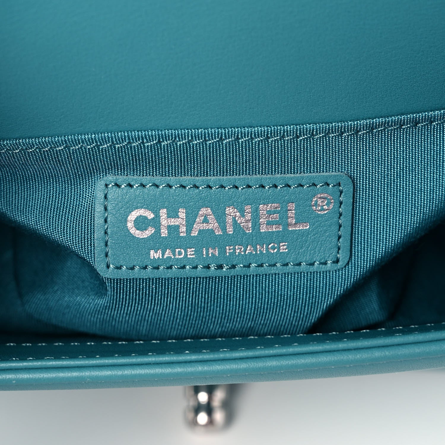 Chanel Lambskin Quilted Small Boy Flap Dark Turquoise 6 of 15