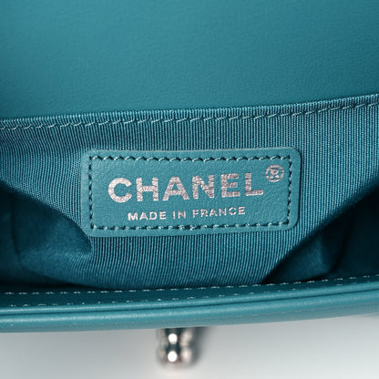 Chanel Lambskin Quilted Small Boy Flap Dark Turquoise 6 of 15