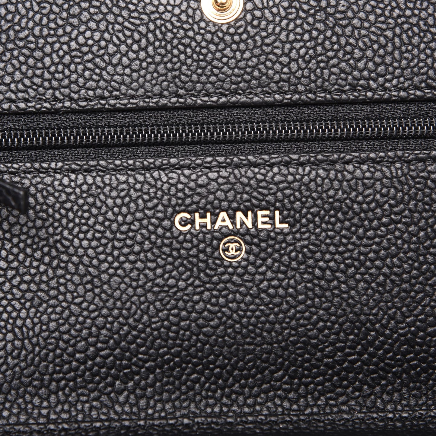 Caviar Quilted Boy Wallet On Chain WOC Black
