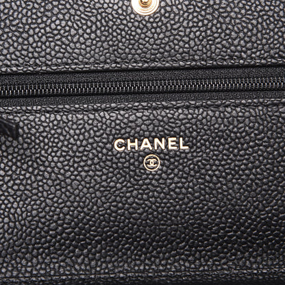 Chanel Caviar Quilted Boy Wallet On Chain WOC Black 6 of 8