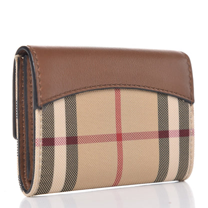 Burberry Calfskin Horseferry Check Chesam Card Case Tan 3 of 9