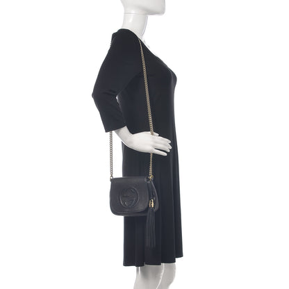 Gucci Pebbled Calfskin Small Soho Flap Crossbody Black 2 of 15