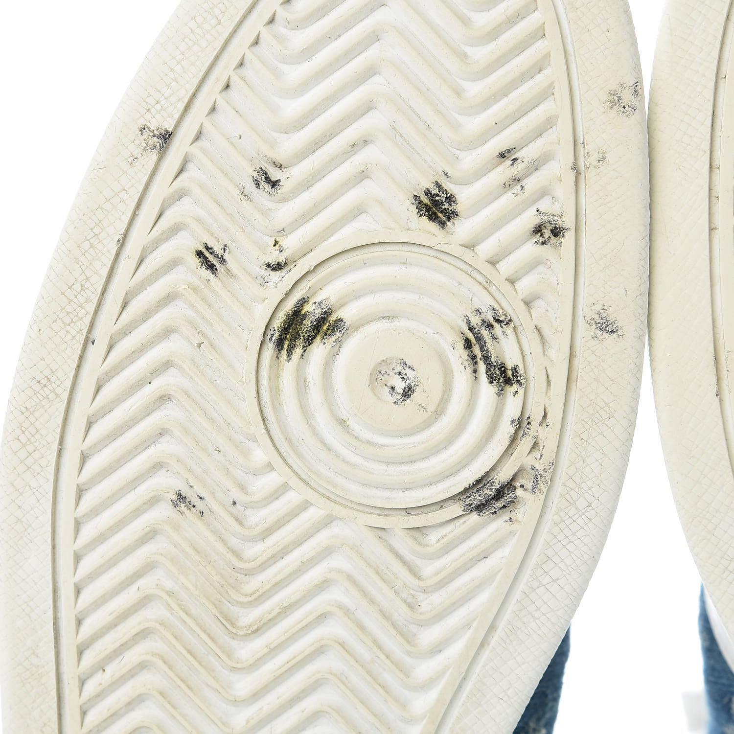 Louis Vuitton Calfskin Monogram Denim Rivoli High Top Sneakers 7.5 White 15 of 16
