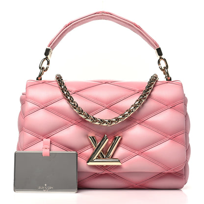 Louis Vuitton Lambskin Malletage Top Handle GO-14 MM Rosabella 3 of 11