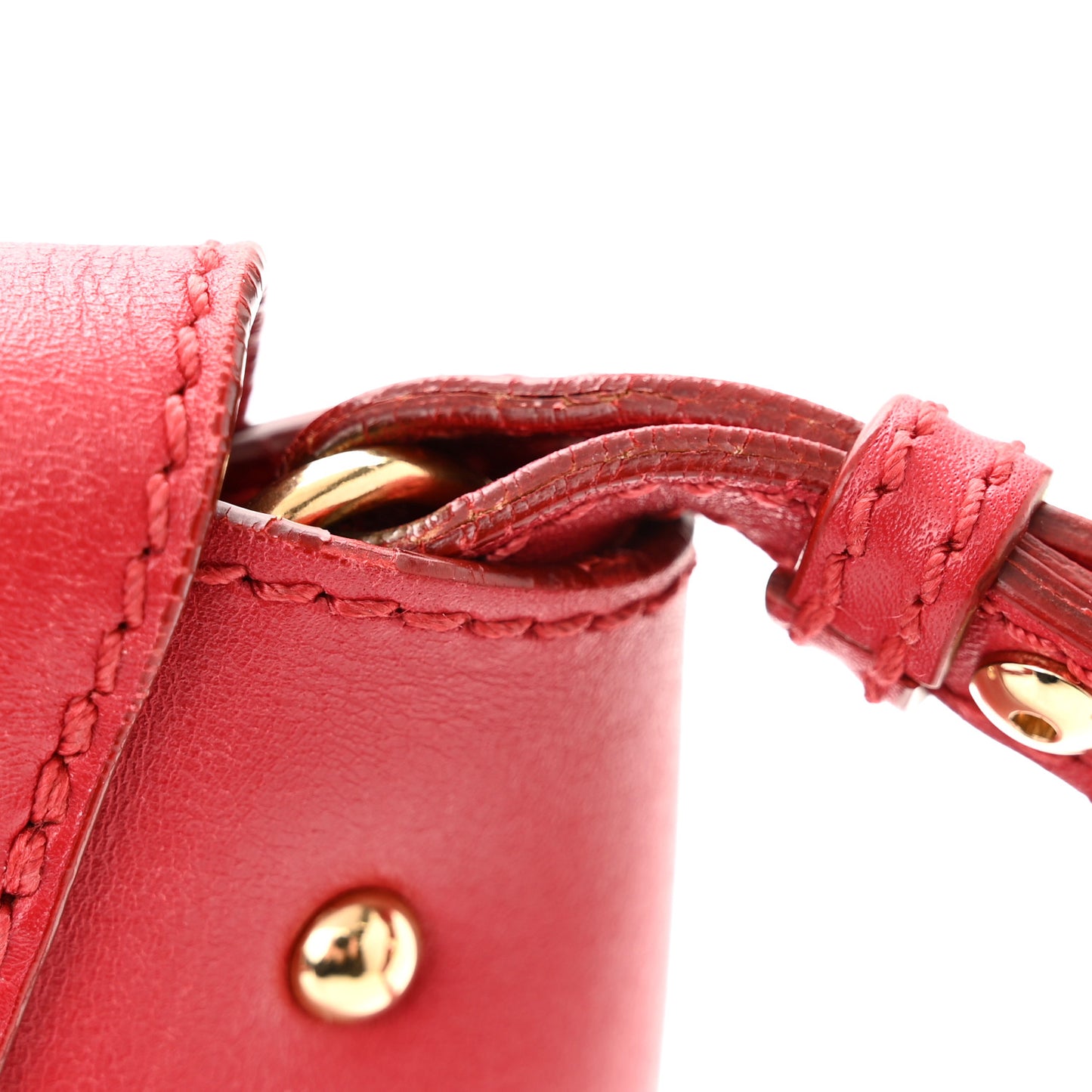 Calfskin Abbey Crossbody Shoulder Bag Red