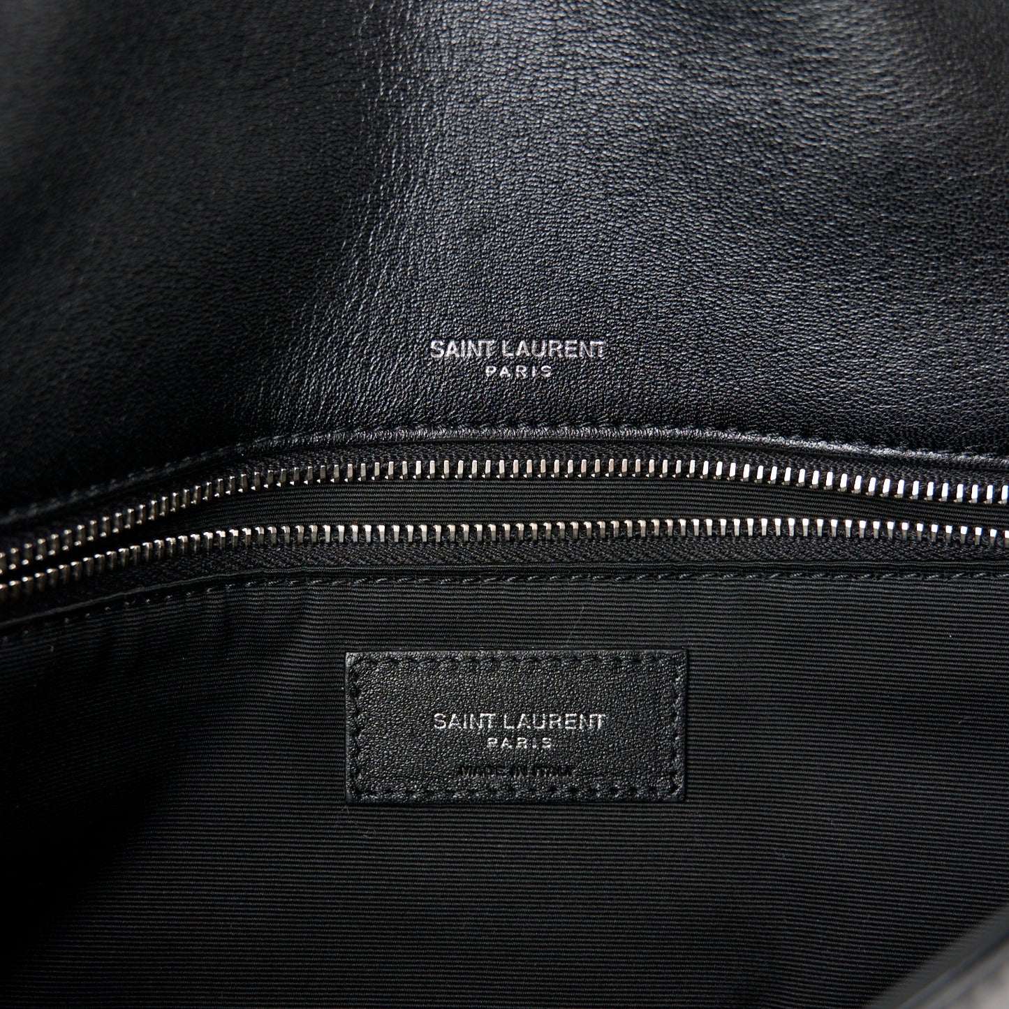 Patent Matelasse Monogram Medium Niki Chain Satchel Black