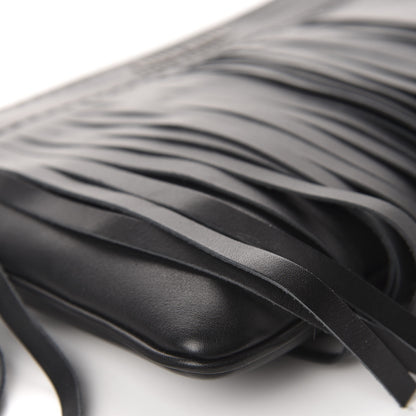 Miu Miu Calfskin Fringe Wrislet Pochette Black 6 of 11