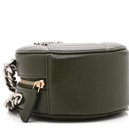 Chanel Lambskin Quilted Chanel 19 Round Clutch With Chain Khaki 9 of 10