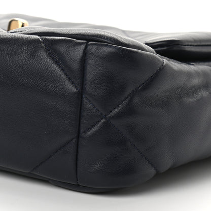 Chanel Lambskin Quilted Medium Chanel 19 Flap Navy Blue 9 of 9