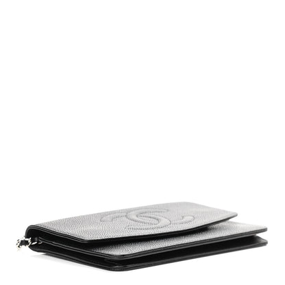 Chanel Caviar Timeless CC Wallet On Chain WOC Black 4 of 12