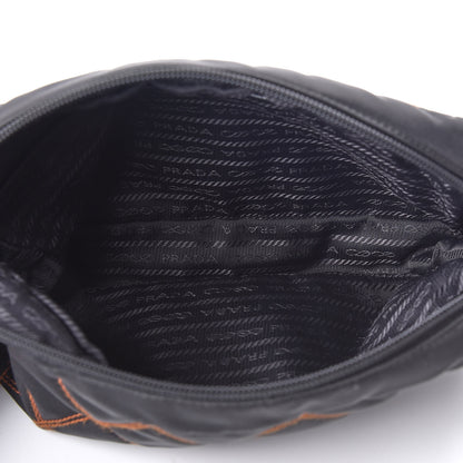 Prada Tessuto Nylon Impunturato Pochette Black 5 of 8