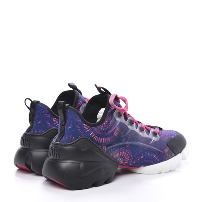 Christian Dior Technical Fabric Rubber Womens Fireworks D-Connect Sneakers 40 Deep Blue Pink 5 of 8