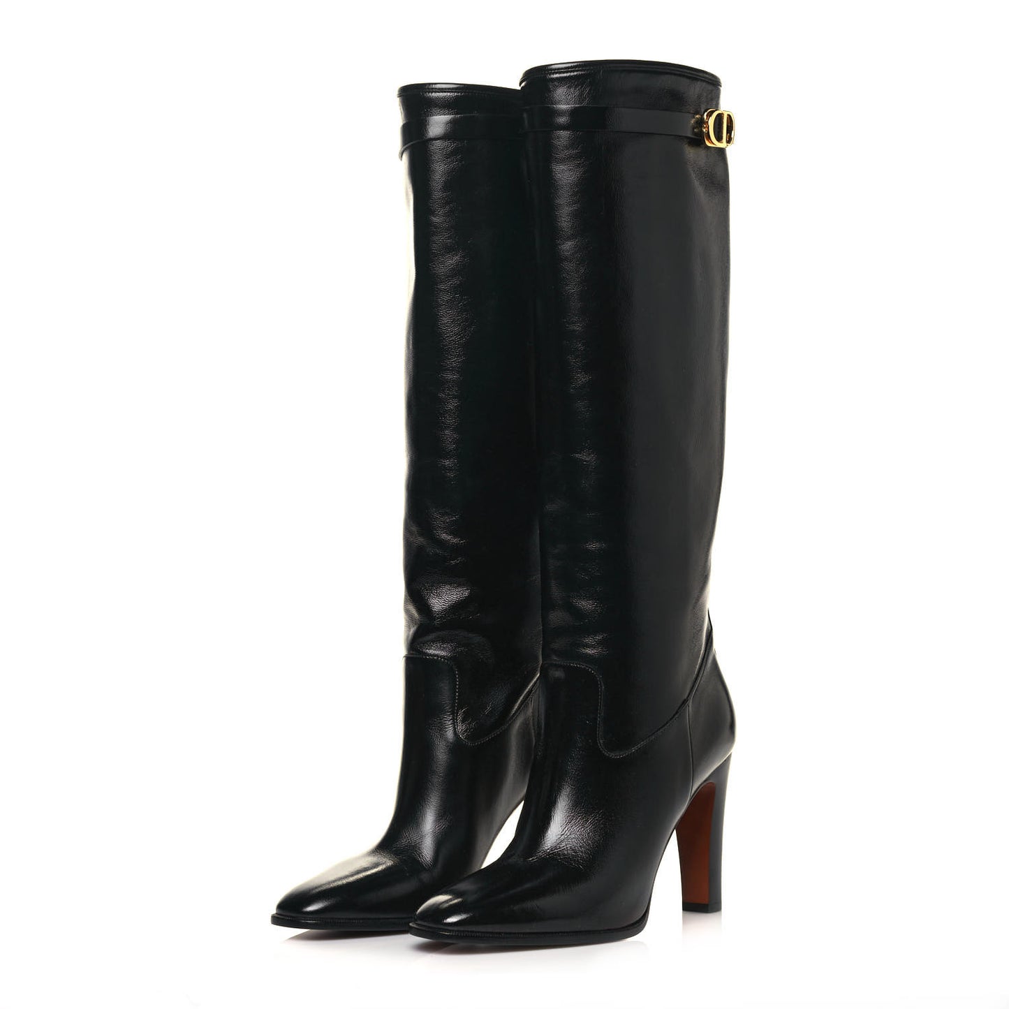Calfskin Empreinte Tall Boots 39 Black