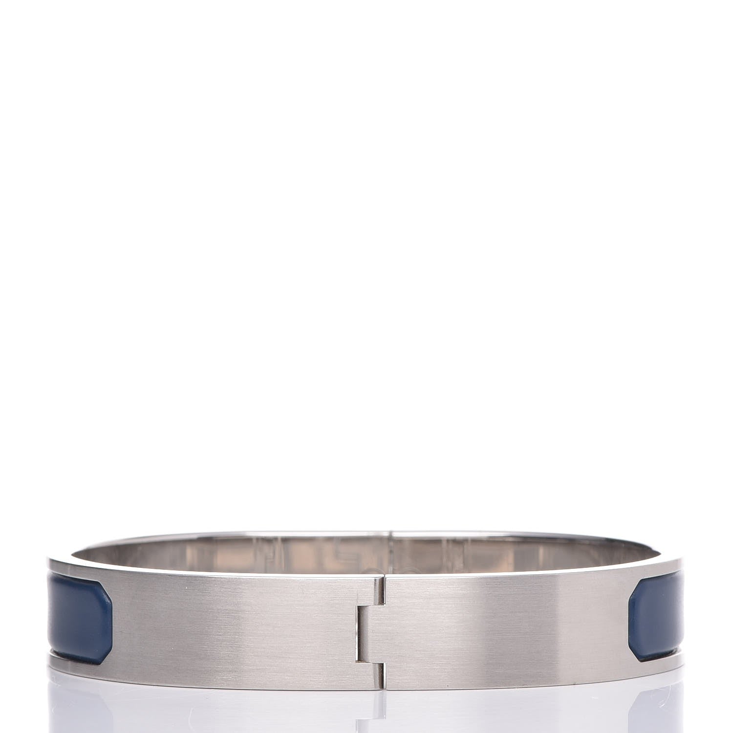 Hermes Matte Enamel Jet Bracelet GM Bleu Biarritz 3 of 4