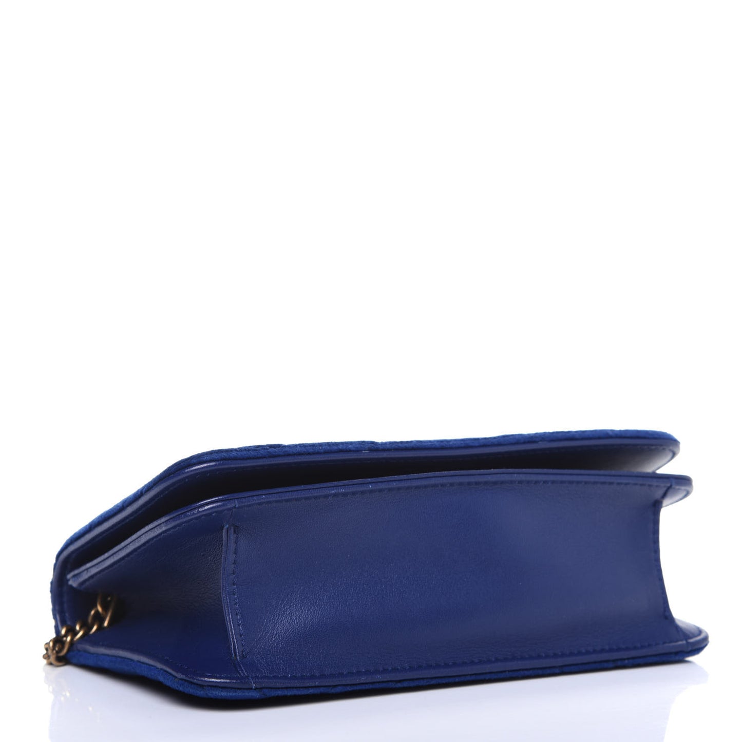 Velvet Matelasse GG Marmont Mini Bag Cobalt Blue