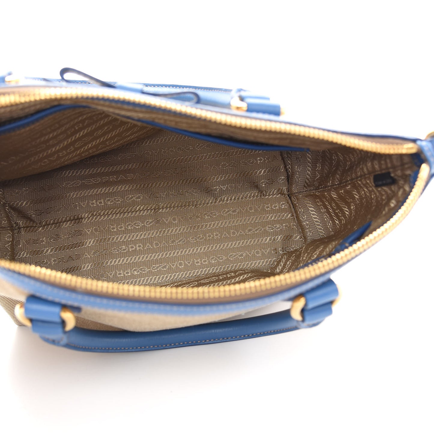Jacquard Logo Handbag Corda Azzurro