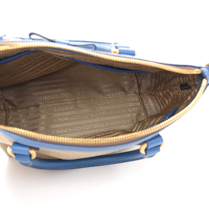 Prada Jacquard Logo Handbag Corda Azzurro 5 of 8