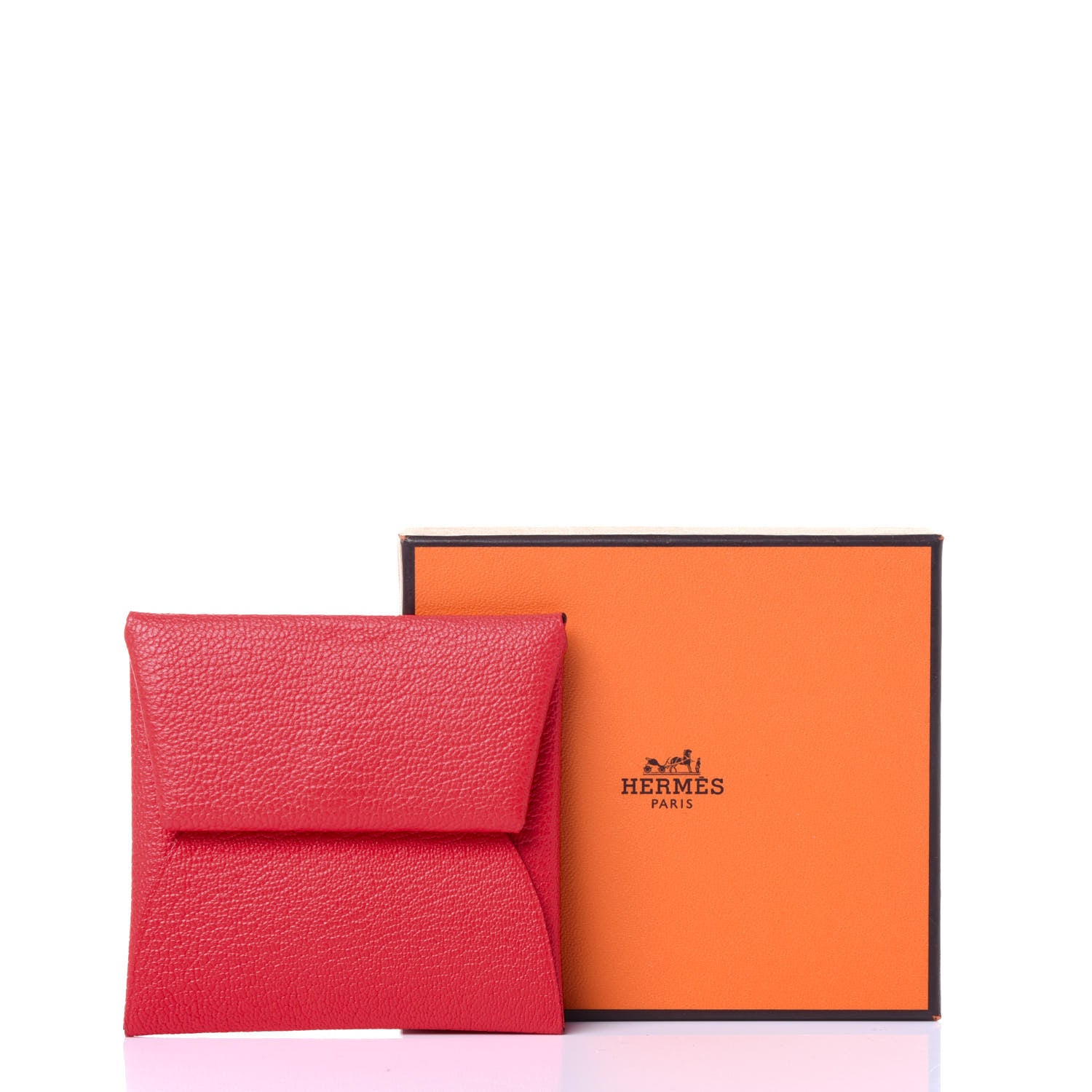 Hermes Chevre Mysore Bastia Verso Coin Purse Rose Texas Quebracho 8 of 8