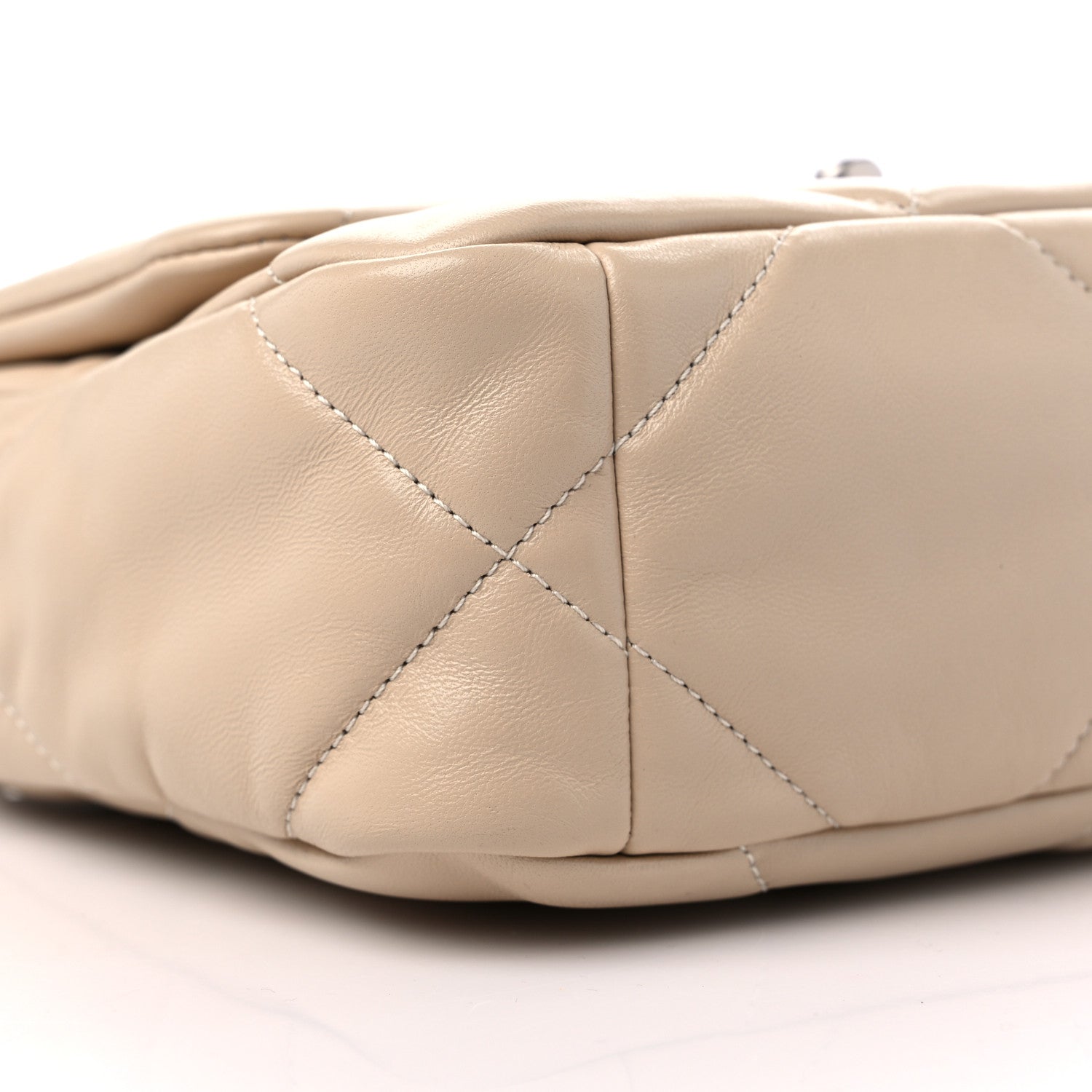 Chanel Lambskin Quilted Medium Chanel 19 Flap Light Beige 8 of 11