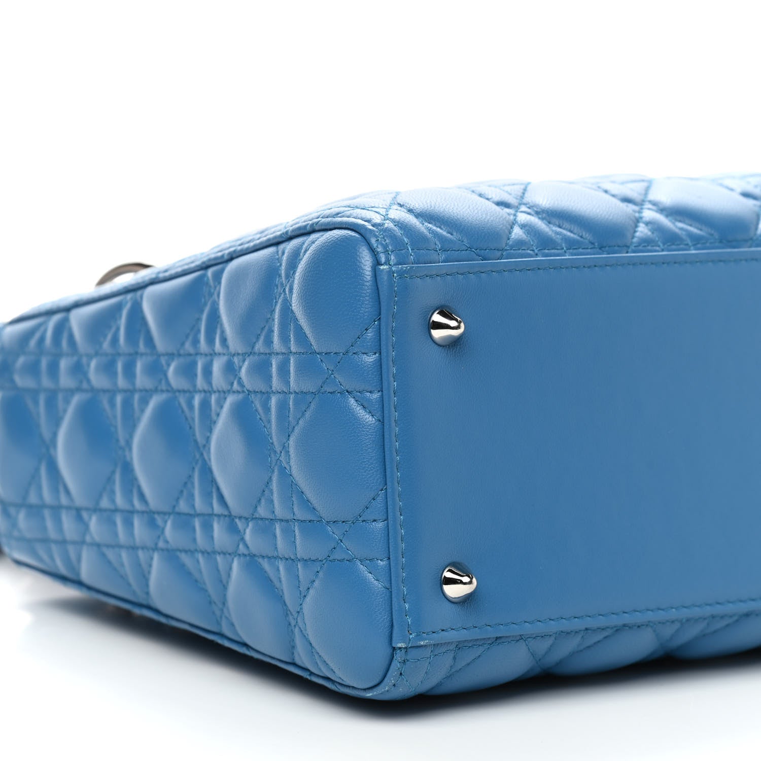 Christian Dior Lambskin Cannage Medium Lady Dior Blue Pastel 10 of 11
