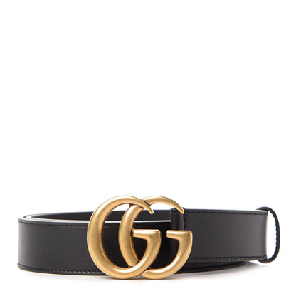 Gucci Calfskin Double G 30mm Belt 85 34 Black 1 of 5