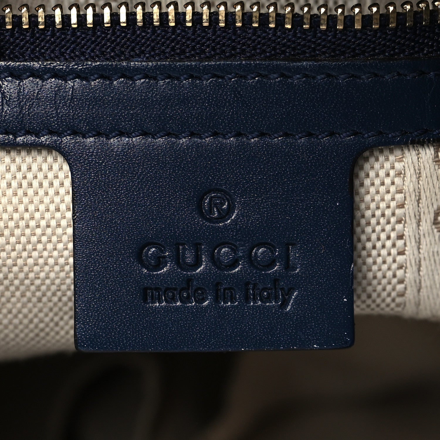 Gucci Hilary Lux Bright Diamante Medium Bucket Bag Classic Marine 5 of 10