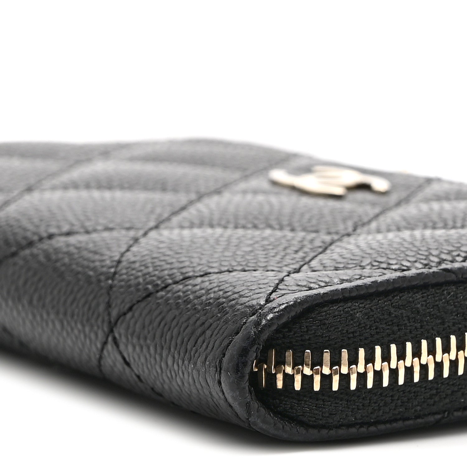 Chanel Caviar Quilted Zipped Key Holder Case Black 9 of 10