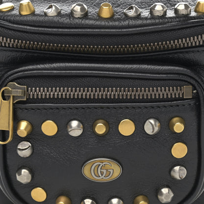 Gucci Calfskin Ophidia Studs Belt Bag Black 8 of 10