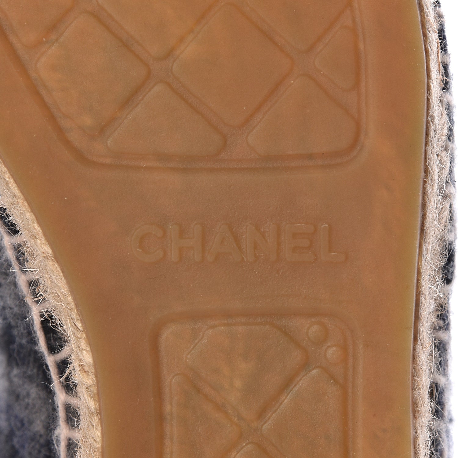 Chanel Flannel CC Espadrilles 38 Dark Grey Black 9 of 13