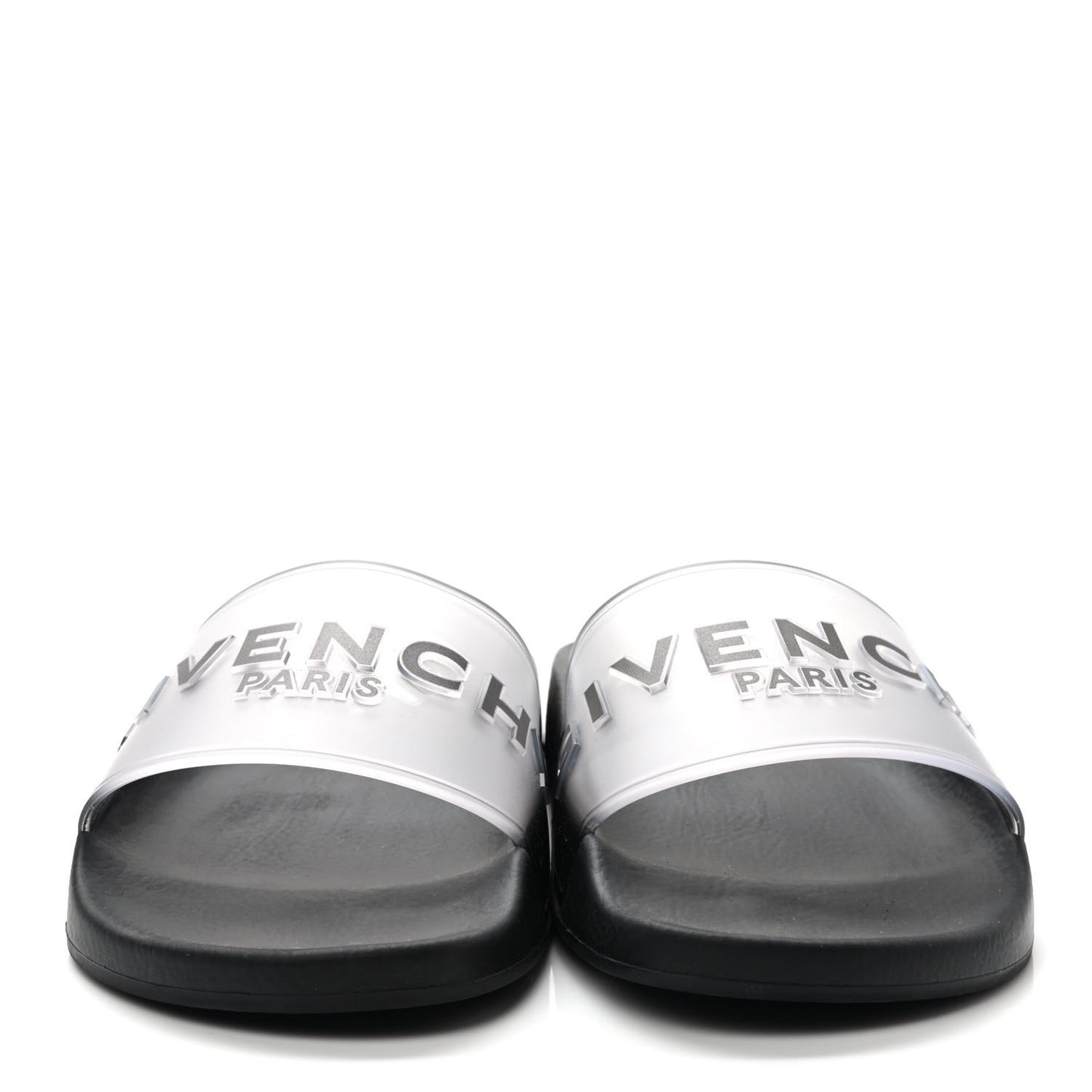 Rubber Logo Pool Slide Sandals 10 Black