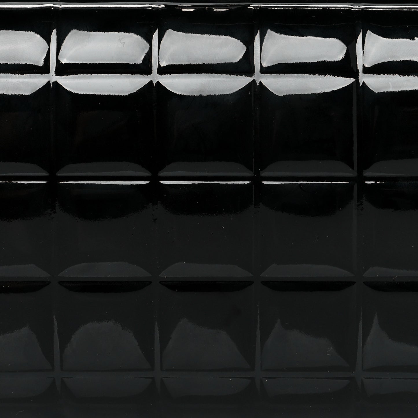 Patent Frame Chocolate Bar Clutch Black