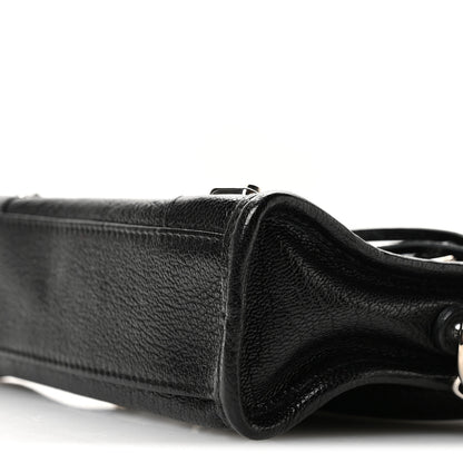 Balenciaga Chevre Silver Metallic Edge Hardware Nano City Black 10 of 11