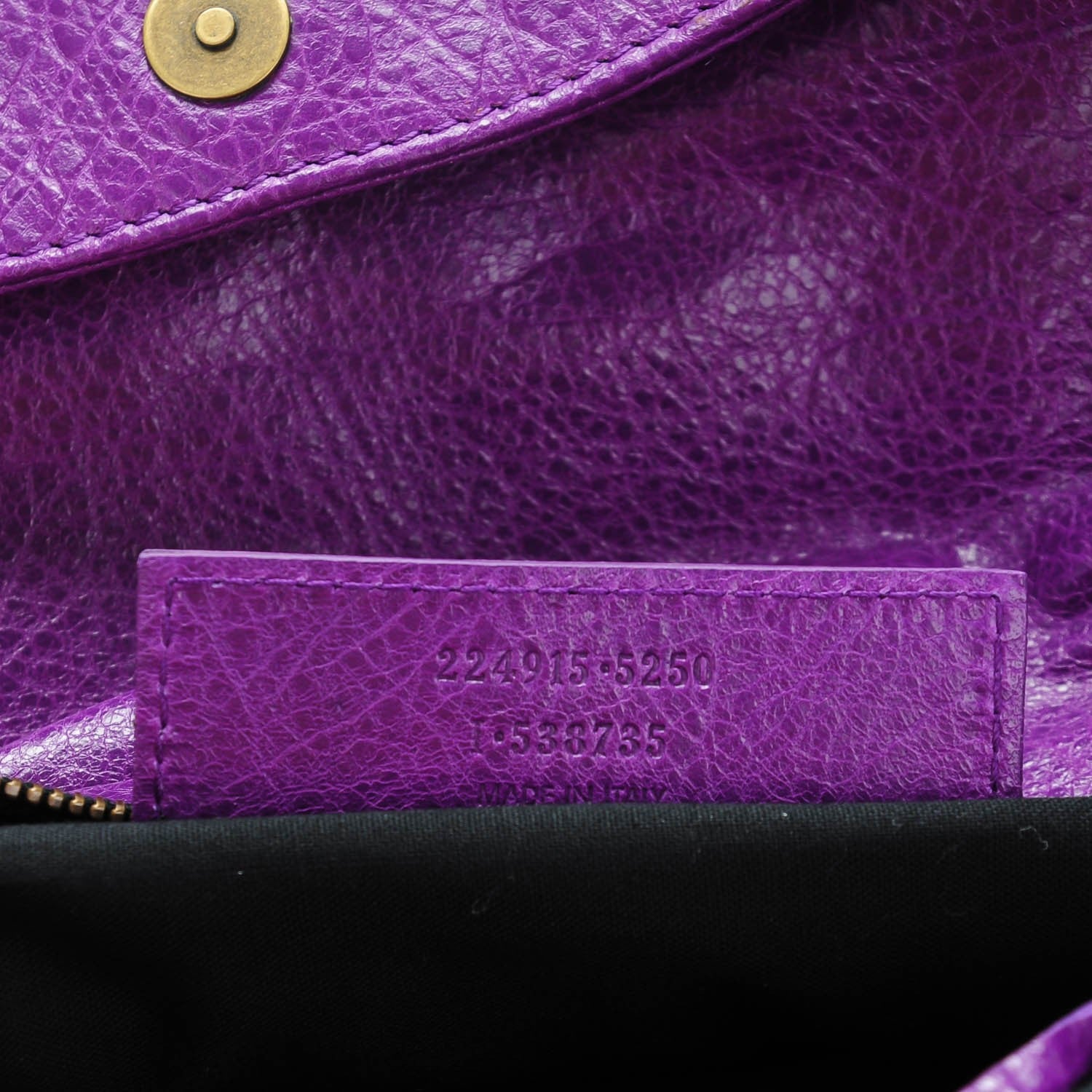Balenciaga Agneau Classic Hardware Envelope Clutch Ultraviolet 7 of 7