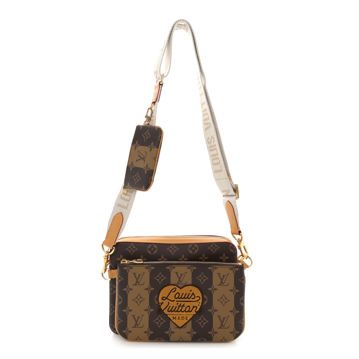 Louis Vuitton X NIGO Reverse Monogram Stripes Trio Messenger 1 of 12