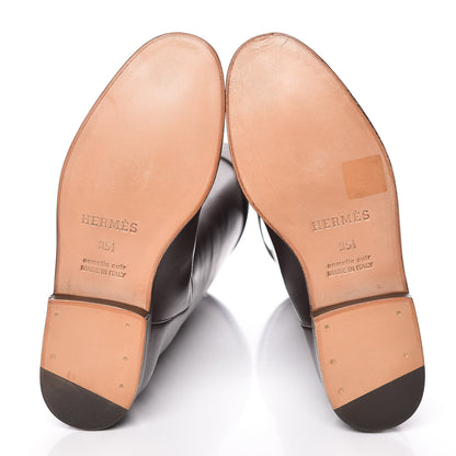 Hermes Box Kelly Jumping Boots 35.5 Chocolate 5 of 13