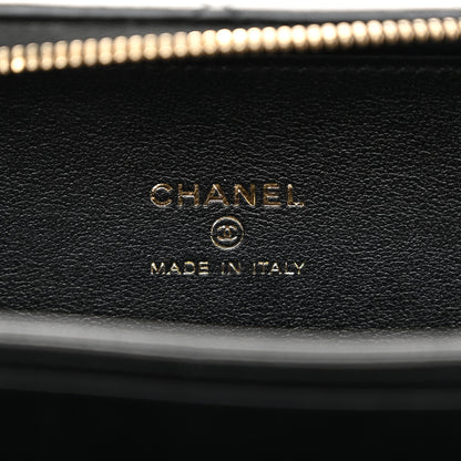 Chanel Lambskin Quilted Top Handle Mini Vanity Case Black 6 of 10