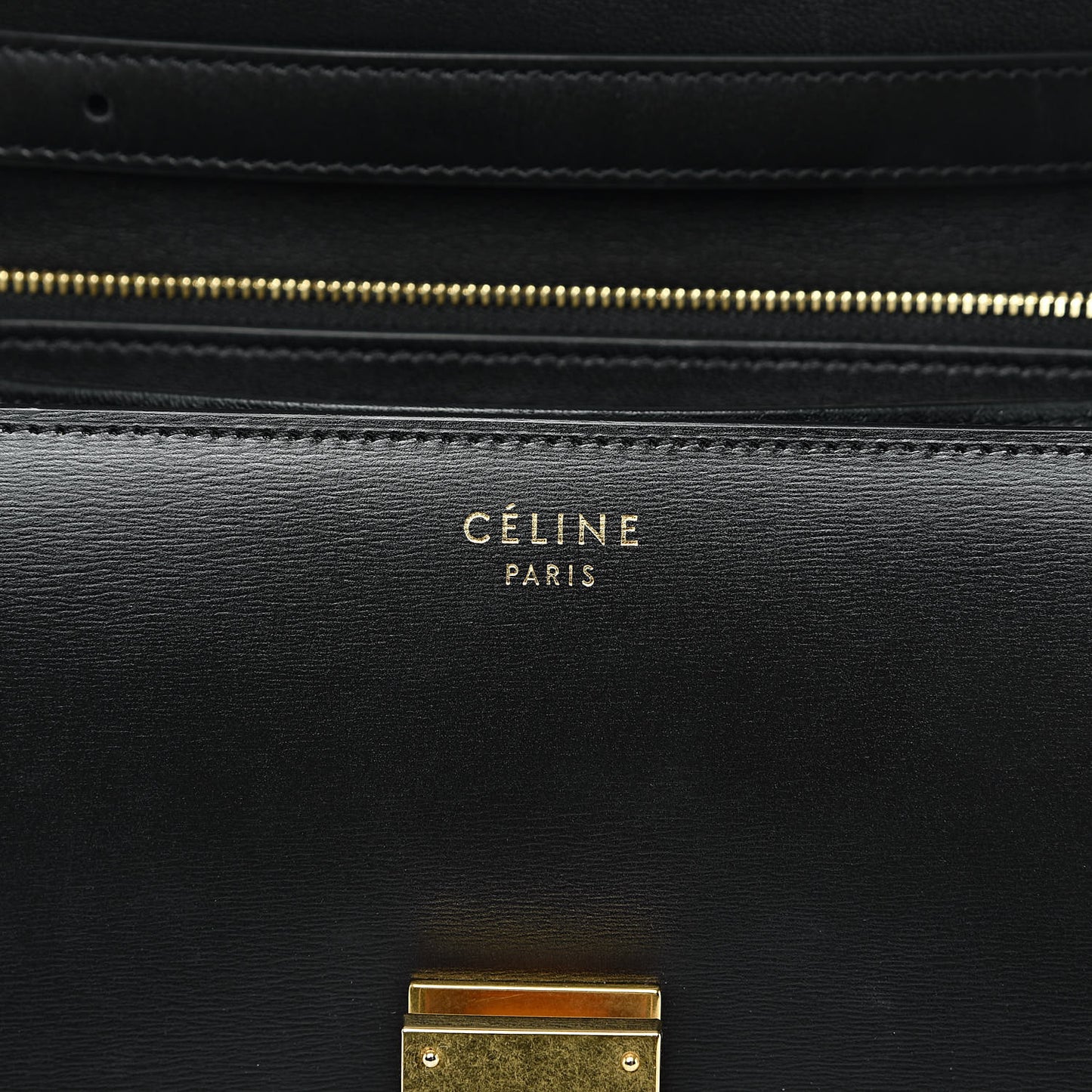 Box Calfskin Medium Classic Box Flap Bag Black
