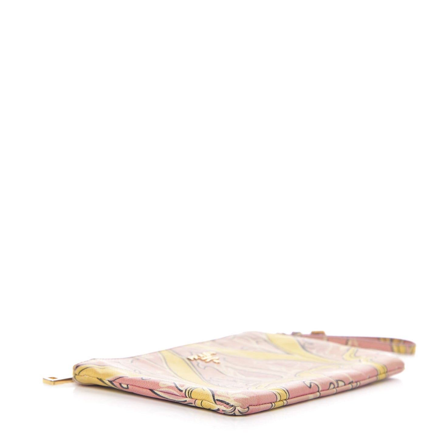 Saffiano Floral Print Wristlet