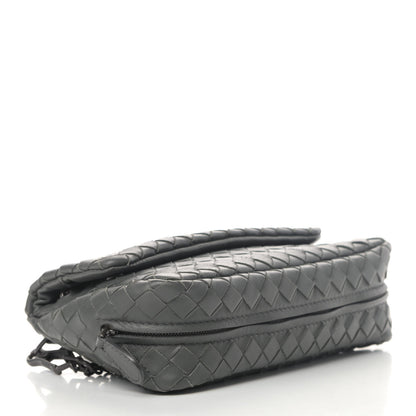 Bottega Veneta Nappa Intrecciato Small Chain Crossbody Light Grey 2 of 4