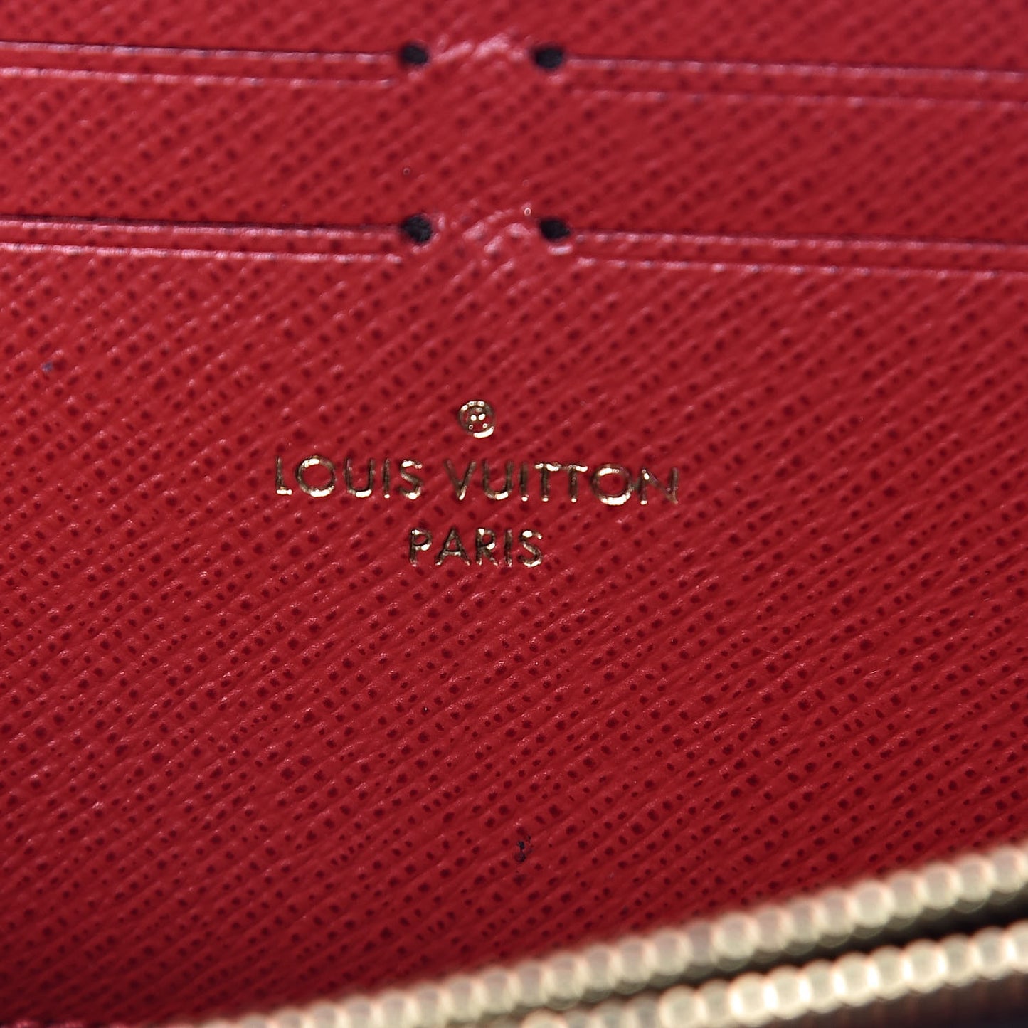 Damier Ebene Clemence Wallet Cherry