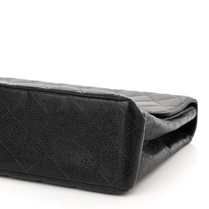 Chanel Caviar Quilted Jumbo Single Flap Black 10 of 11