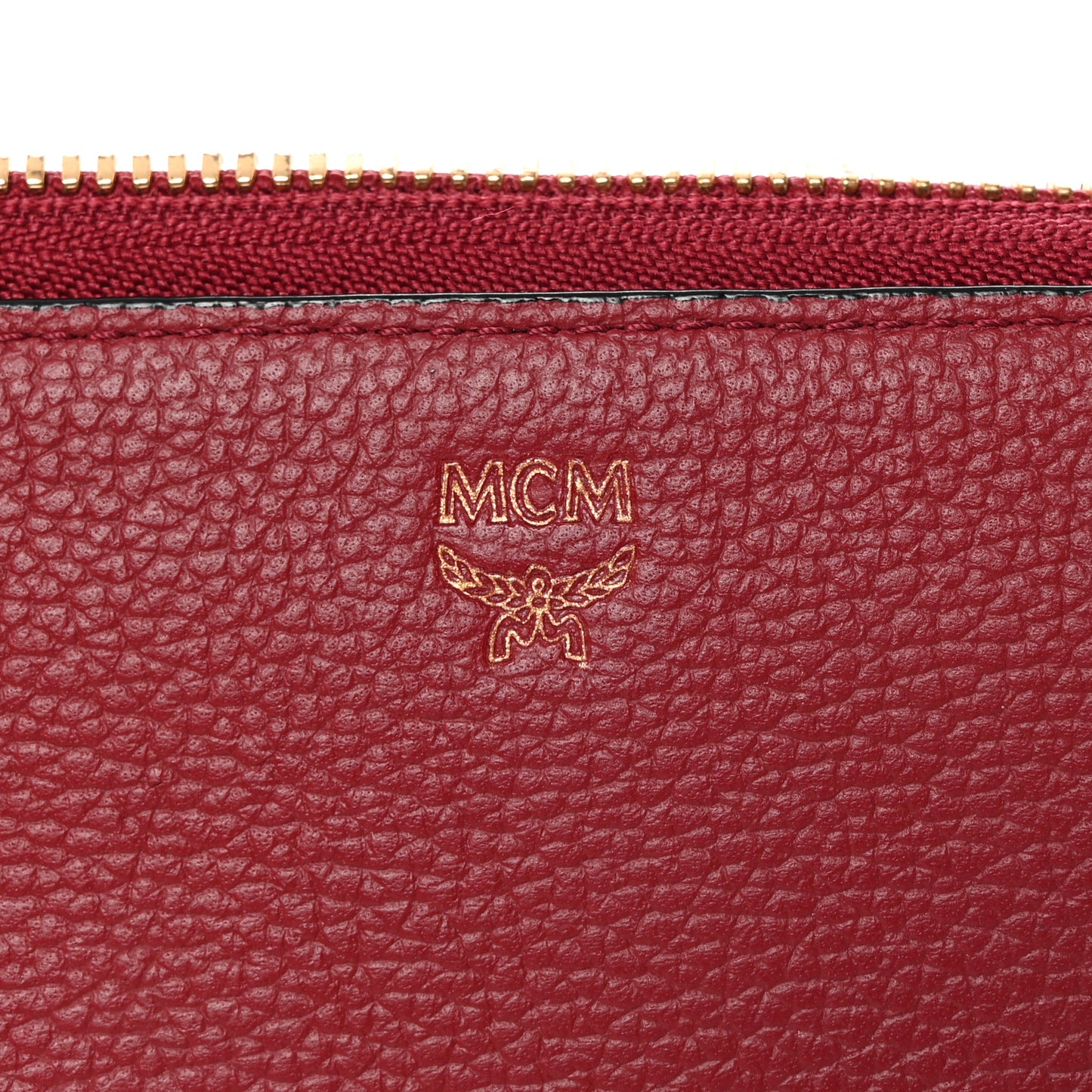 Calfskin Fontanellas Park Avenue Milla Zip Around Wallet Burgundy