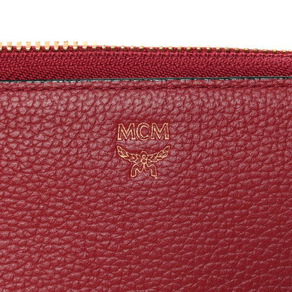 MCM Calfskin Fontanellas Park Avenue Milla Zip Around Wallet Burgundy 6 of 9